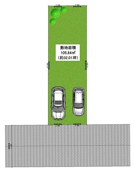 南向きで日当たり良好な32坪！