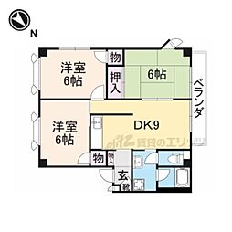 ヴィラハピネス 2階3LDKの間取り