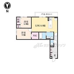 Ｐａｌａｉｓ　Ｐｏｉｒｅ　Ａ棟 1階2LDKの間取り