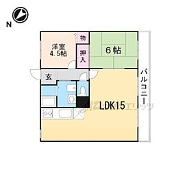 プチシャトー920 3階2LDKの間取り