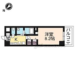 JR東海道・山陽本線 南草津駅 徒歩1分の賃貸マンション 13階1Kの間取り