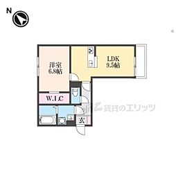 近江鉄道近江本線 水口石橋駅 徒歩4分の賃貸アパート 1階1LDKの間取り