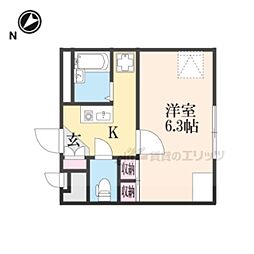 レオパレス芹橋 1Kの間取図画像