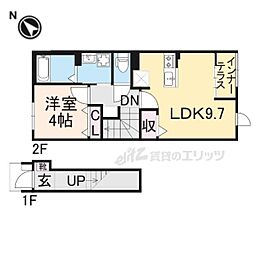 VALENTE  SAZANAMI  (ヴァレンテ サザナミ) 1LDKの間取図画像