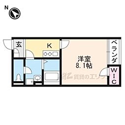 近江鉄道近江本線 水口駅 徒歩21分の賃貸アパート 2階1Kの間取り