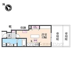 JR草津線 三雲駅 徒歩14分の賃貸アパート 1階ワンルームの間取り