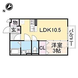 ＥＡＳＴ　ＮＯＮＡＭＩ八番館 2階1LDKの間取り