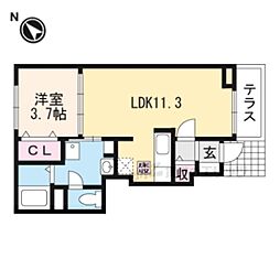 Ｓ.Ｃ.Ｃ.Ｈ−Ｋ 1階1LDKの間取り