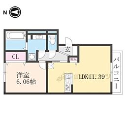 ベルコート川崎 3階1LDKの間取り