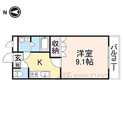 季風倶楽部Ｂｏｎｈｅｕｒ(トキカゼクラブボヌール) 2階1Kの間取り