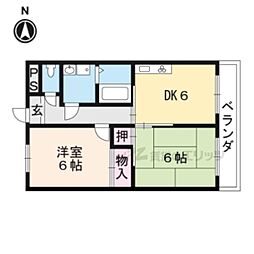 間取図画像 2DK