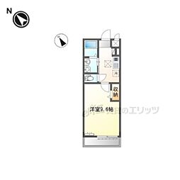 JR東海道・山陽本線 能登川駅 徒歩13分の賃貸アパート 1階1Kの間取り