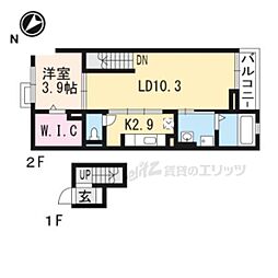 アヴニール・サード 4階1LDKの間取り