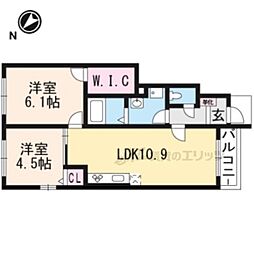 サニーコート花しょうぶ 1階2LDKの間取り