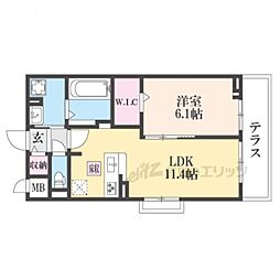 ノルド フィウーメ 1LDKの間取図画像