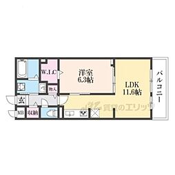 ノルド フィウーメ 1LDKの間取図画像