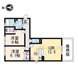 メゾンシャトー神照 2LDKの間取図画像