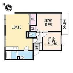 ベルヴェデールIMAI 2LDKの間取図画像