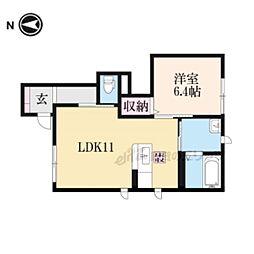 華々 1LDKの間取図画像
