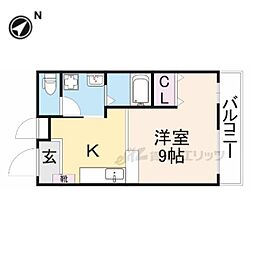 ラピスグローリー ワンルームの間取図画像