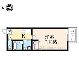 HOUSE1ROKUBANKAN 1Kの間取図画像