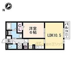 ポルト・グラン 1LDKの間取図画像