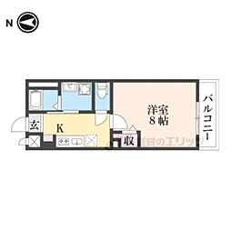 Gradient(グラジエント) 1Kの間取図画像