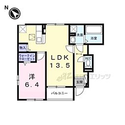 ルークス後三条I 1LDKの間取図画像