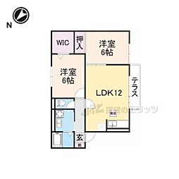 コンフォールコート 2LDKの間取図画像