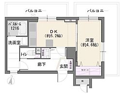 上野入谷シティハウス 1LDKの間取図画像