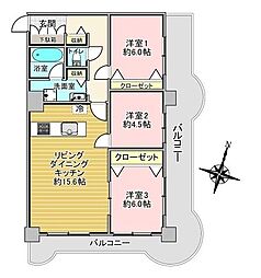 間取図画像 3LDK