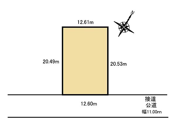 【区画図】　　　　　　　　　　土地面積　　258.55m2