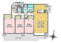 ファミール山鼻南15条 3LDKの間取図画像