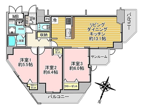 間取りを拡大表示