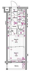 THE PREMIUM CUBE G 東中野 2階2Kの間取り