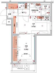 ベルグレードＳＩ 4階1LDKの間取り