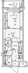 (仮称)PREMIUMCUBE東高円寺DEUX 2Kの間取図画像