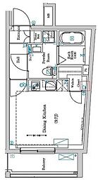 ラフィスタ方南町 ワンルームの間取図画像