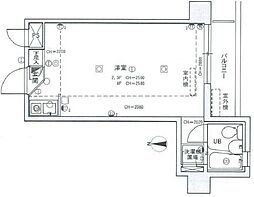 コモドスクウェア北新宿 ワンルームの間取図画像