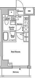 ラフィスタ蕨中央ヴェルシード 1Kの間取図画像