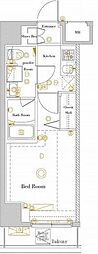 ラフィスタ新小岩 1Kの間取図画像