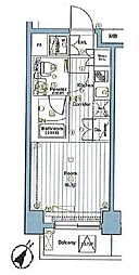 PREMIUMCUBEYOKOHAMA ワンルームの間取図画像
