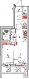 ハーモニーレジデンス東京南砂パークサイド 1DKの間取図画像