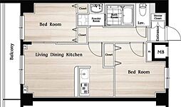 Nステージ鶴見 2LDKの間取図画像