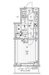 PREMIUMCUBE西大島 1Kの間取図画像
