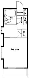 MAZYAハイタウン学芸大学 1Kの間取図画像