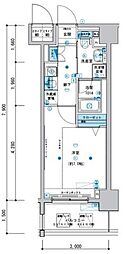 メインステージ森下 1Kの間取図画像