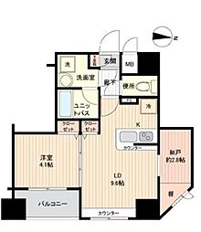 プレサンス本駒込アカデミア 1DKの間取図画像
