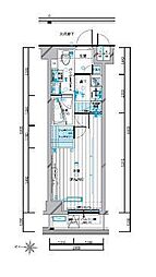 メインステージ錦糸町6エグザ 1Kの間取図画像