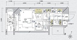 メインステージ板橋本町駅前2 1Kの間取図画像